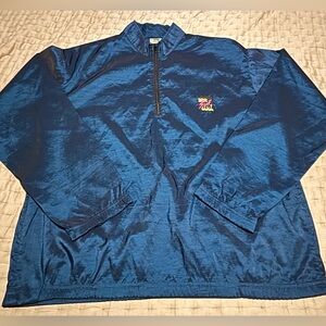 Vintage Blue Surf Style Quarter Zip Top Size Measures XL